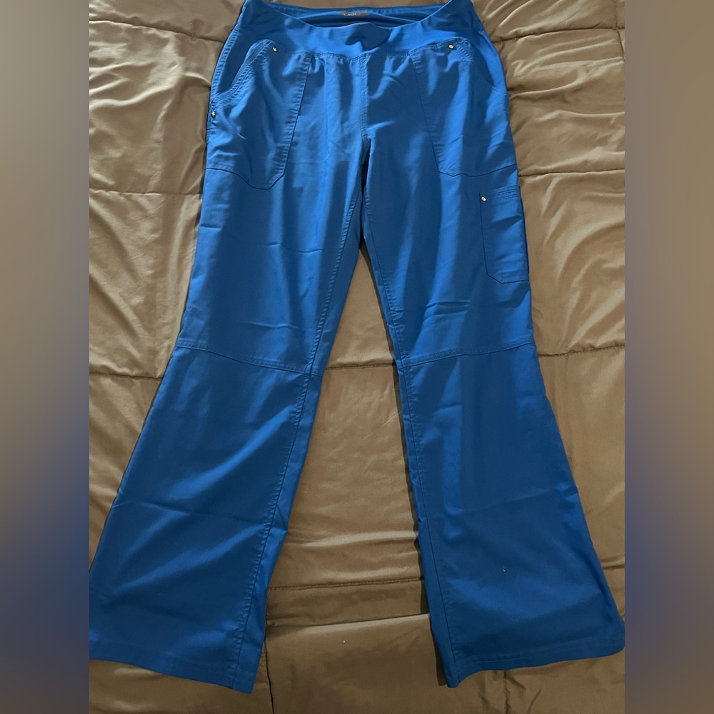 Royal Blue Straight-Leg Utility Scrub Pants